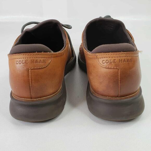 Cole Haan Mens Size 10.5M 2.ZERØGRAND Brown Lined Laser Wingtip Oxford Shoes main image 4